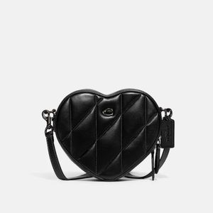 Brand New Coach Heart Crossbody With Quilting